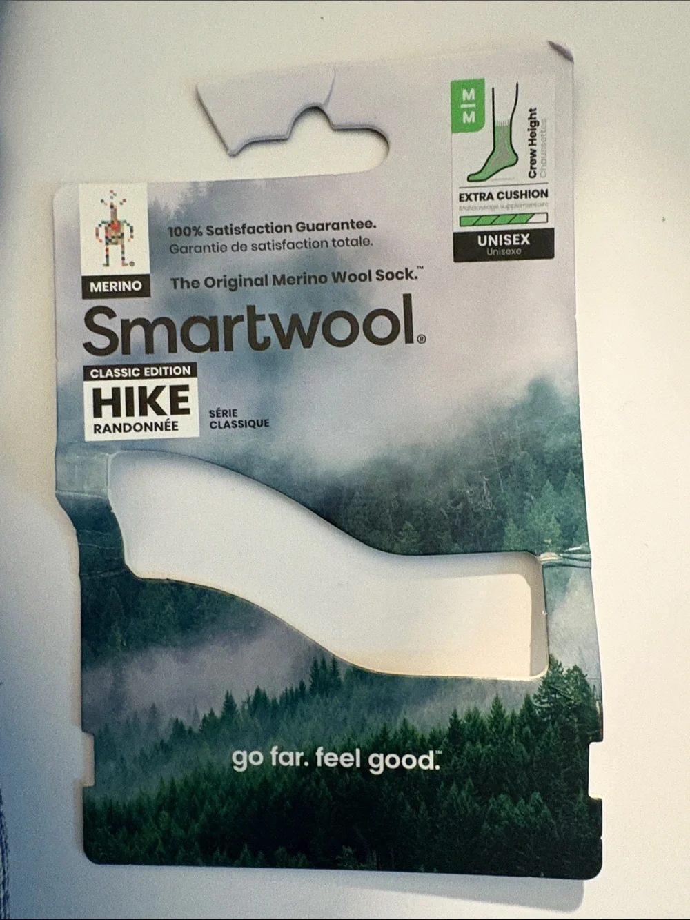 Smartwool Unisex Hike Crew Height Sock Extra Cushion Gray/Blue Size Medium New
